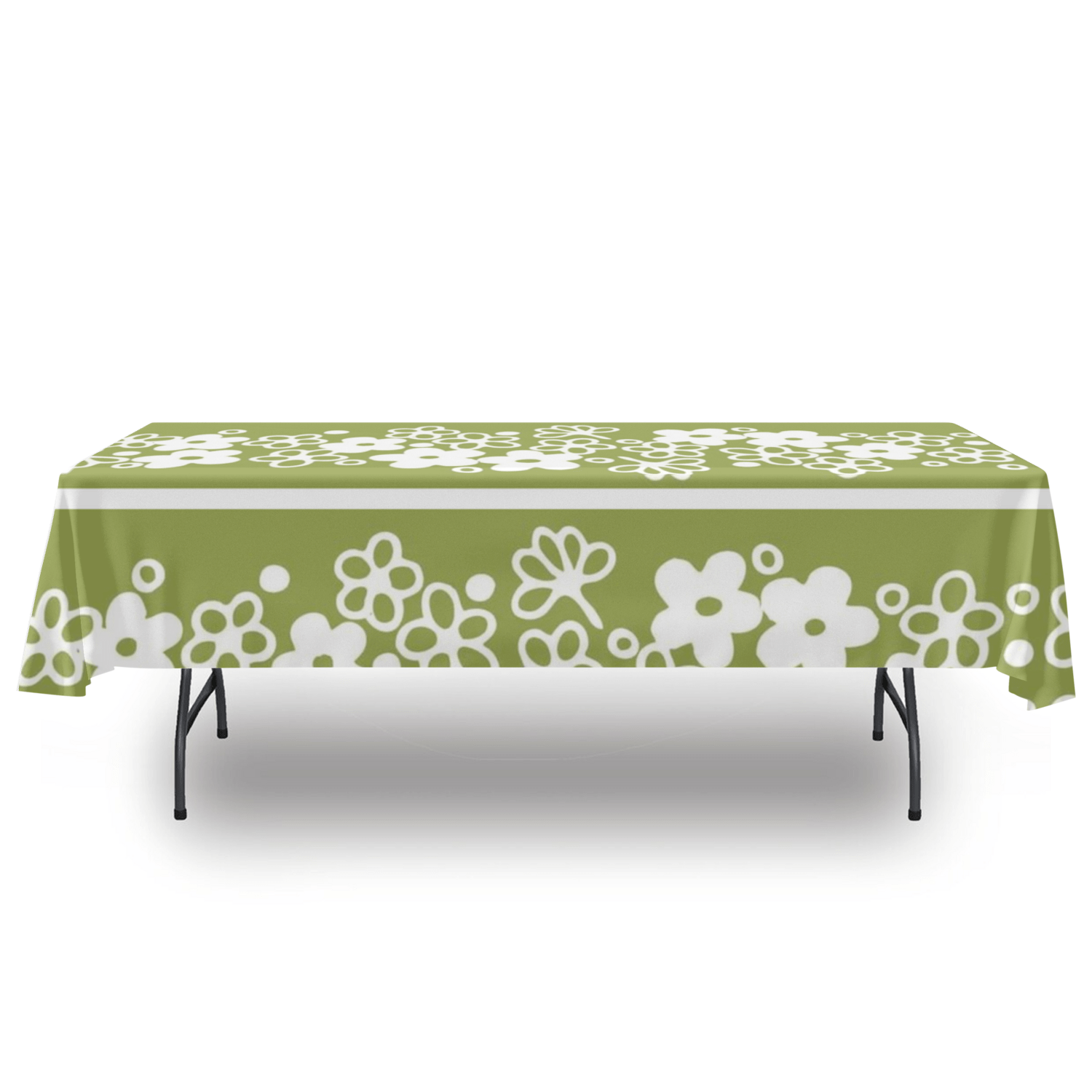 Retro Green, Spring Blossom, Pyrex Lover, Mod Daisy MCM Tablecloth tablecloth
