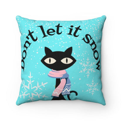 Retro Pillow Atomic Cat, Winter Turquoise Blue, Don&