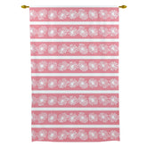 Retro Pink Daisy, Pyrex Lover Collector, Mid Mod Tie Up Curtain Curtains
