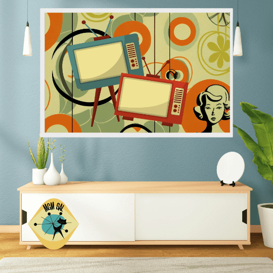 Samsung Frame TV Mid Century Modern Wall Art