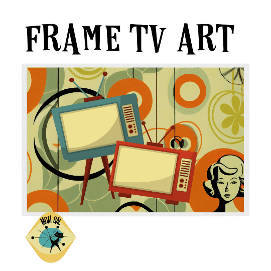 Samsung Frame TV Mid Century Modern Wall Art