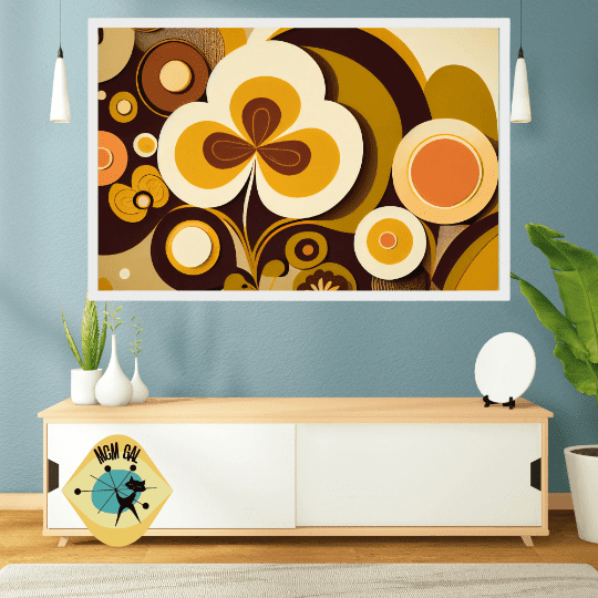 Samsung Frame TV Mid Century Modern Wall Art