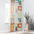 Mid Century Modern, Retro Geometric, Abstract Art, Starburst, Beige, Vibrant Color Pattern, Mid Mod MCM SHEER Window Curtain Home Decor Sheer / White / 50" × 84"