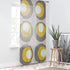 Retro Sheer Window Curtain, Gray, Yellow, White, Peacock Eye, Mid Mod, MCM Home Decor Home Decor Sheer / White / 50" × 84"