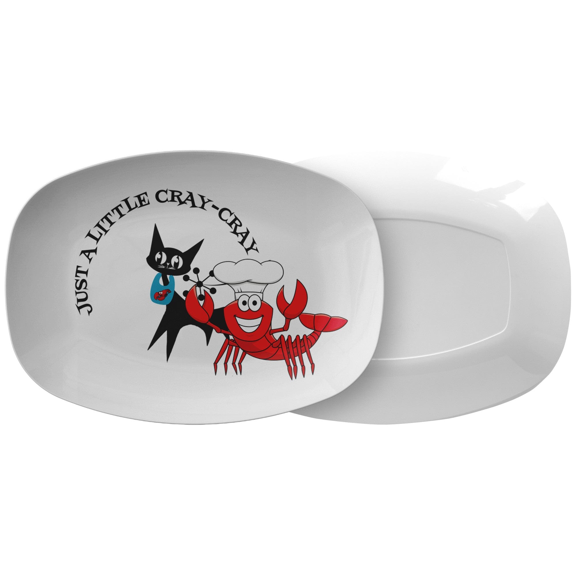 Shrimp Boil Platter, Funny Atomic Cat, Lobster, Kitschy, Just A Little Cray-Cray Kitchenware