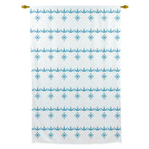 Simple White, Blue, Pyrex Lover, Collector Geometric, Retro Tie Up Curtain Curtains