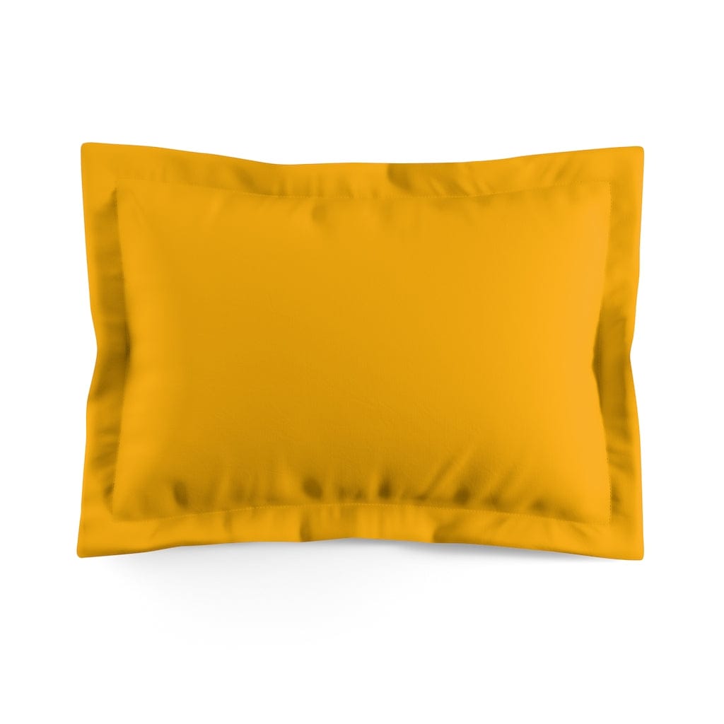 Retro Yellow, Mid Mod Yellow Microfiber Pillow Sham Standard