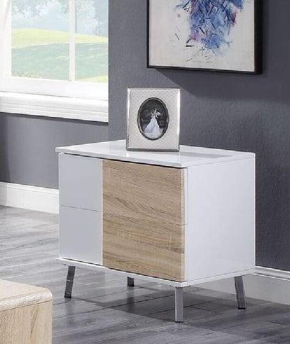 Verux End Table, White High Gloss 84932 Console table