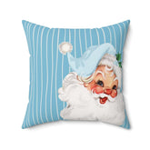 Vintage Smiling Santa, Mid Century Modern Christmas Pillow Cushion Case ONLY Home Decor