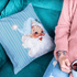 Vintage Smiling Santa, Mid Century Modern Christmas Pillow Cushion Case ONLY Home Decor