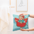 Vintage Valentine Card, Retro Girl On Ice Skates, Kitschy Cute Valentine LOVE Pillow And Insert Home Decor