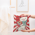 Vintage Valentine Card, Retro White Cat, All My Love Pillow Case ONLY Home Decor