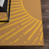 Retro Boho Sun, Mid Century Modern, Camel, Yellow Sunburst Abstract, Mid Mod Dornier Rug Home Decor yellow / 63" × 84"
